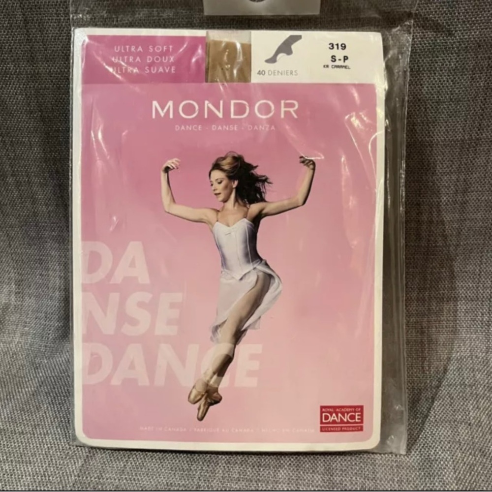 Mondor Dance Tights Womens Small Caramel 319 Convertible Ultra Soft Dancewear